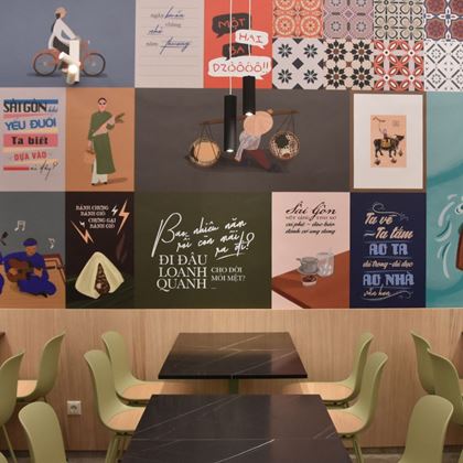 Wallpaper Art - Retro Saigon Vibes for a New Vietnamese Restaurant