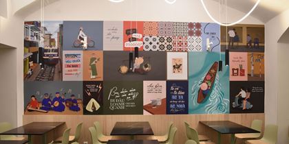 Wallpaper Art - Retro Saigon Vibes for a New Vietnamese Restaurant